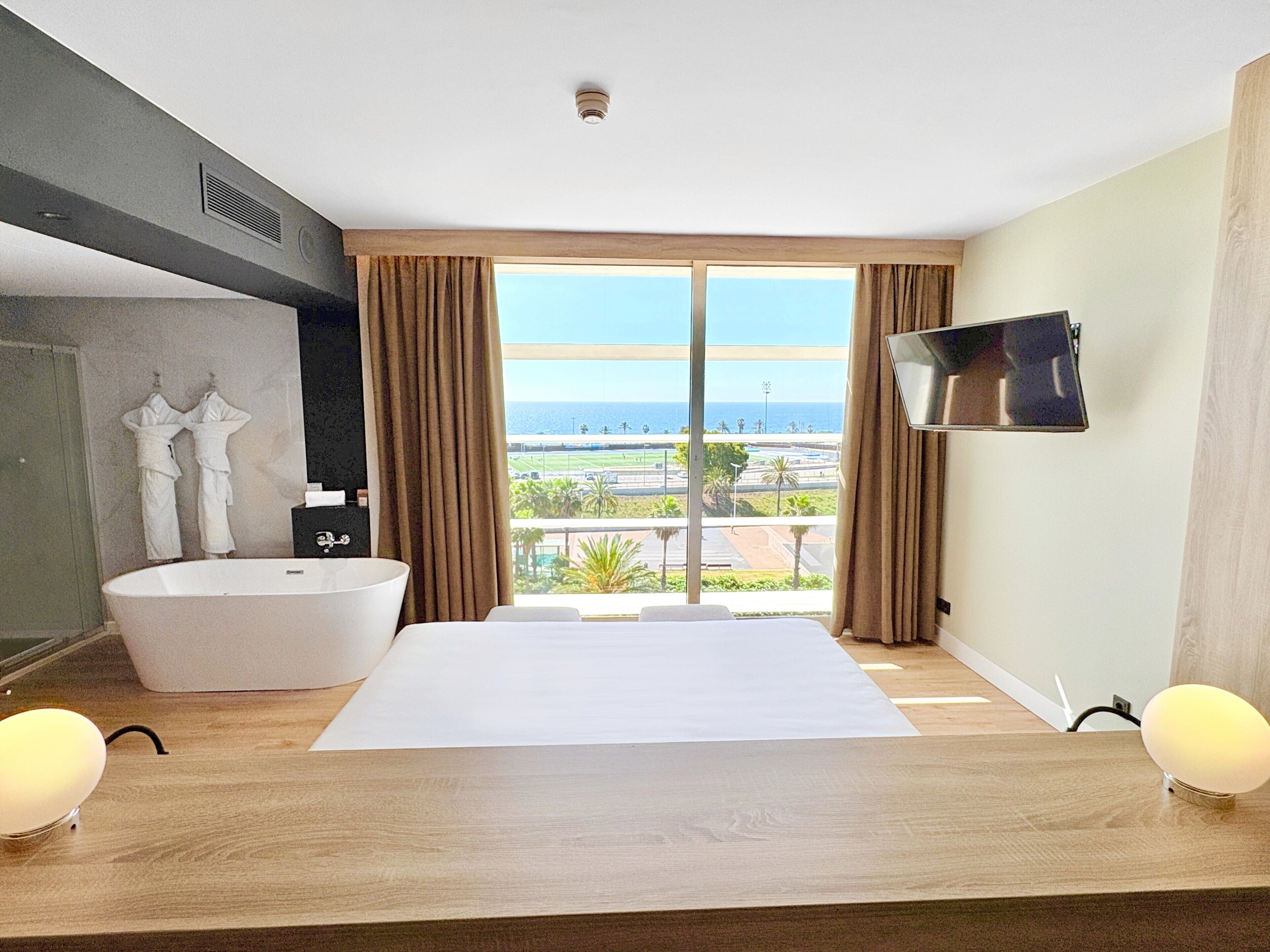 In-room safe, desk, laptop workspace, blackout drapes