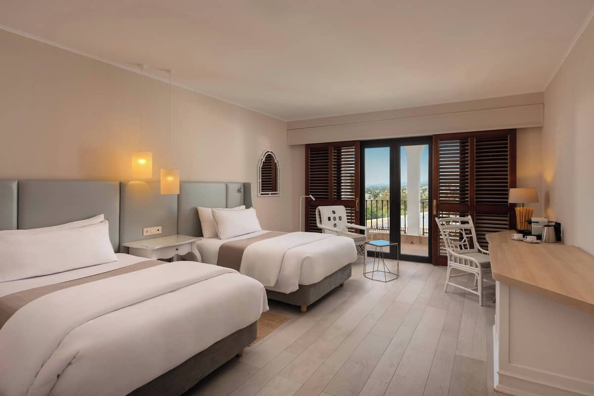 Panorama kamer, 2 eenpersoonsbedden (View) | Lakens van Egyptisch katoen, luxe beddengoed, donsdekens