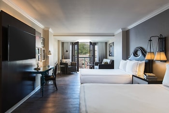 In-room safe, desk, blackout drapes, soundproofing at The Lindy Renaissance Charleston Hotel