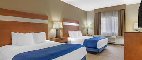 Standard Room, 2 Queen Beds, Accessible, Refrigerator & Microwave | Desk, laptop workspace, iron/ironing board, cribs/infant beds