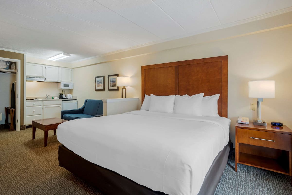 Blackout curtains, iron/ironing board, free WiFi, bed sheets