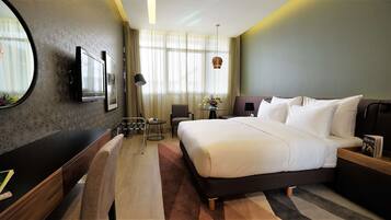 Premium bedding, minibar, in-room safe, desk