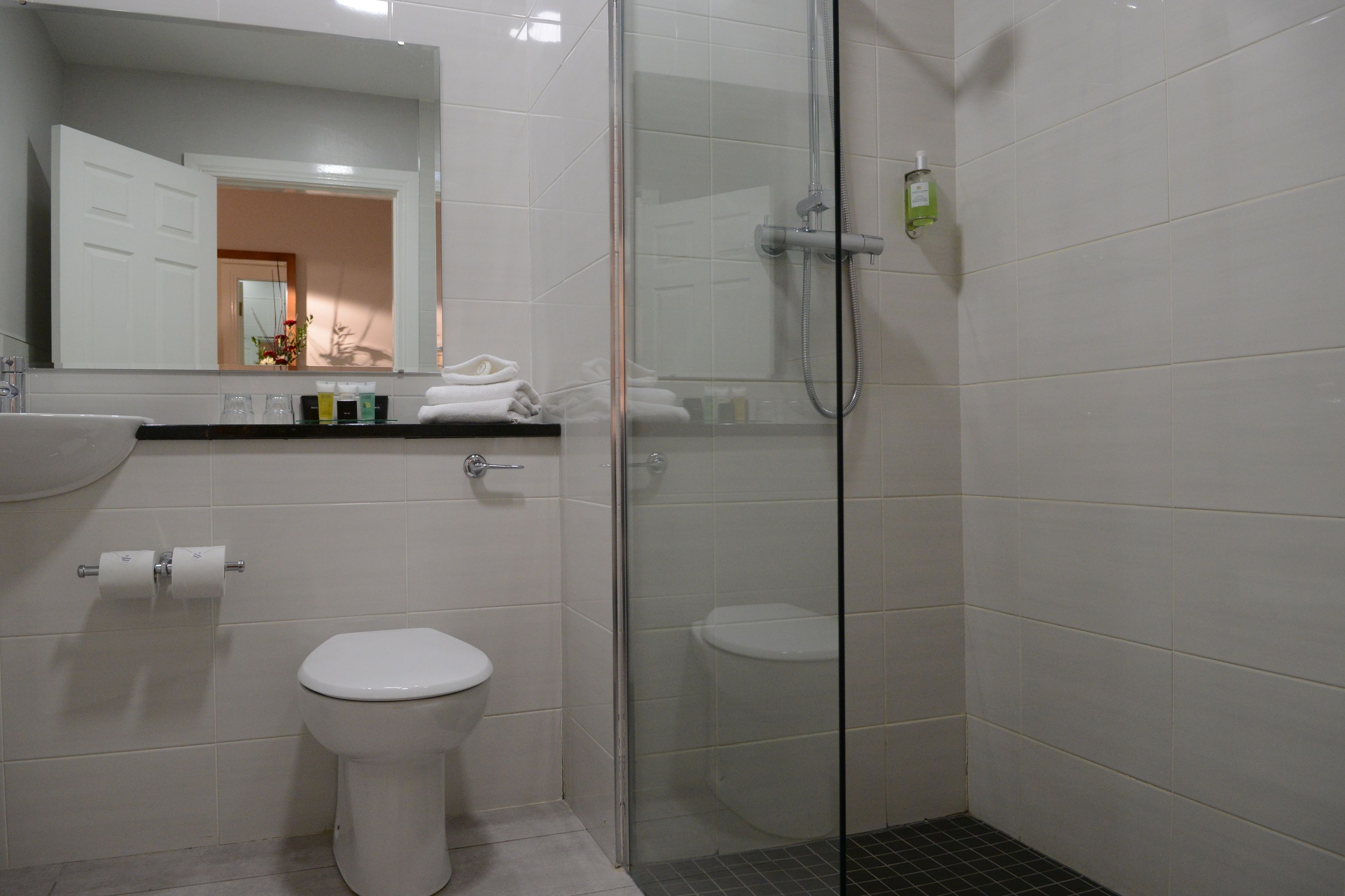 executive double room | bathroom | combined shower/bathtub, free toiletries, towels