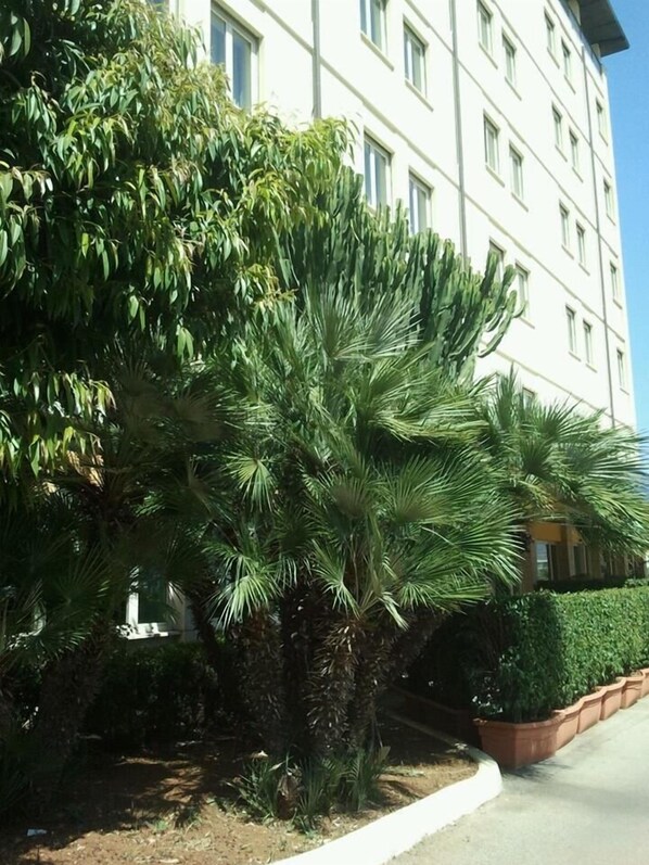 Voorkant accommodatie - avond/nacht