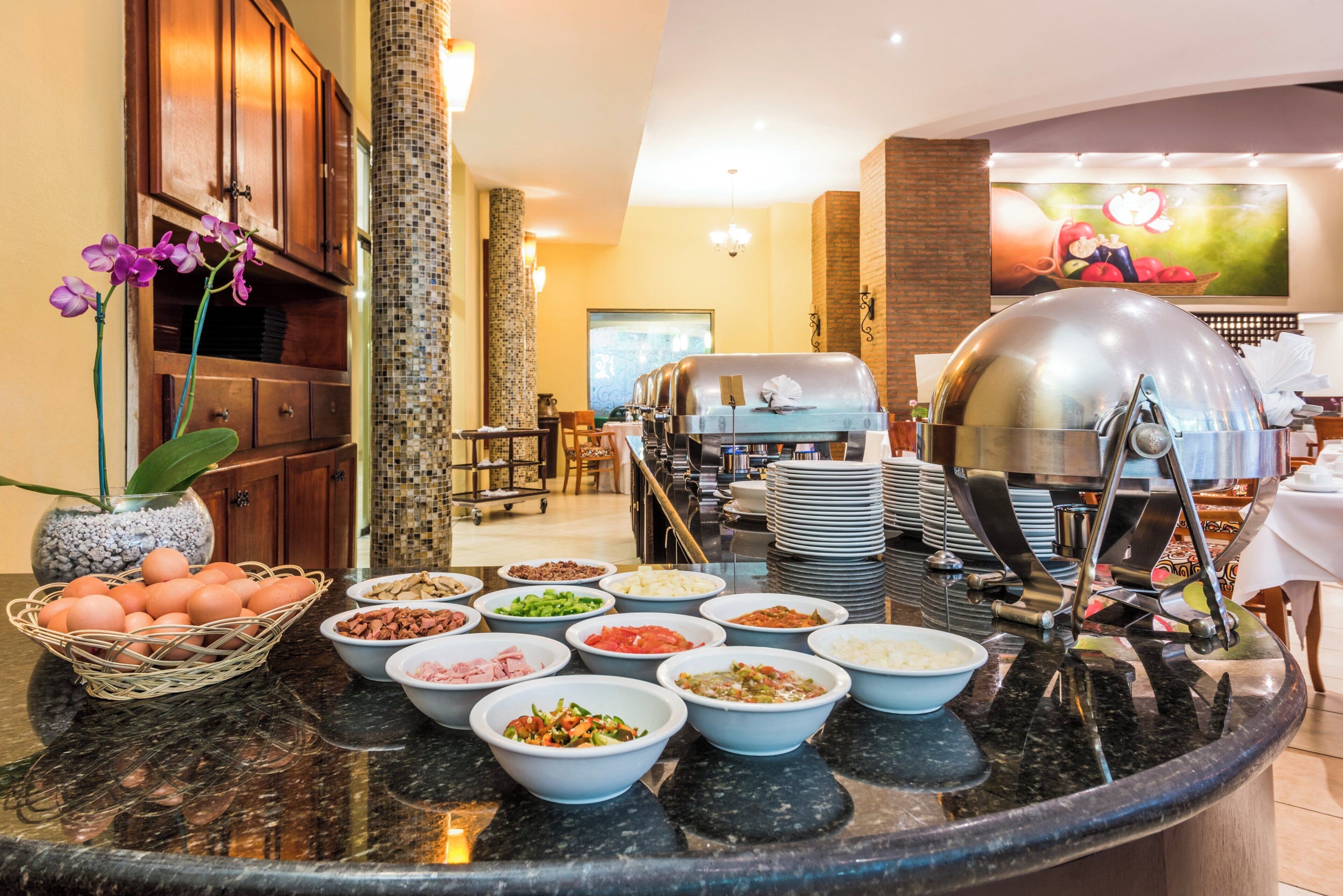 Tägliches Frühstücksbuffet gegen Gebühr