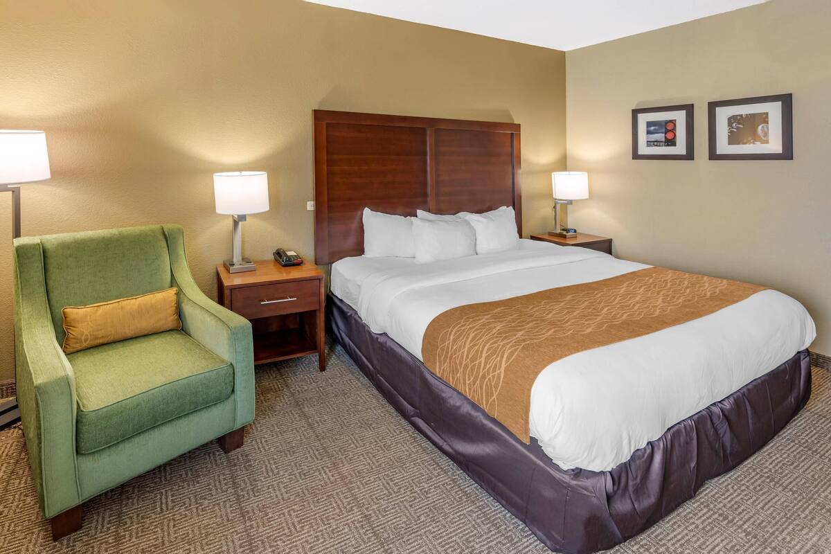 Room, 1 King Bed, Accessible, Non Smoking | Desk, blackout drapes, iron/ironing board, cribs (free)