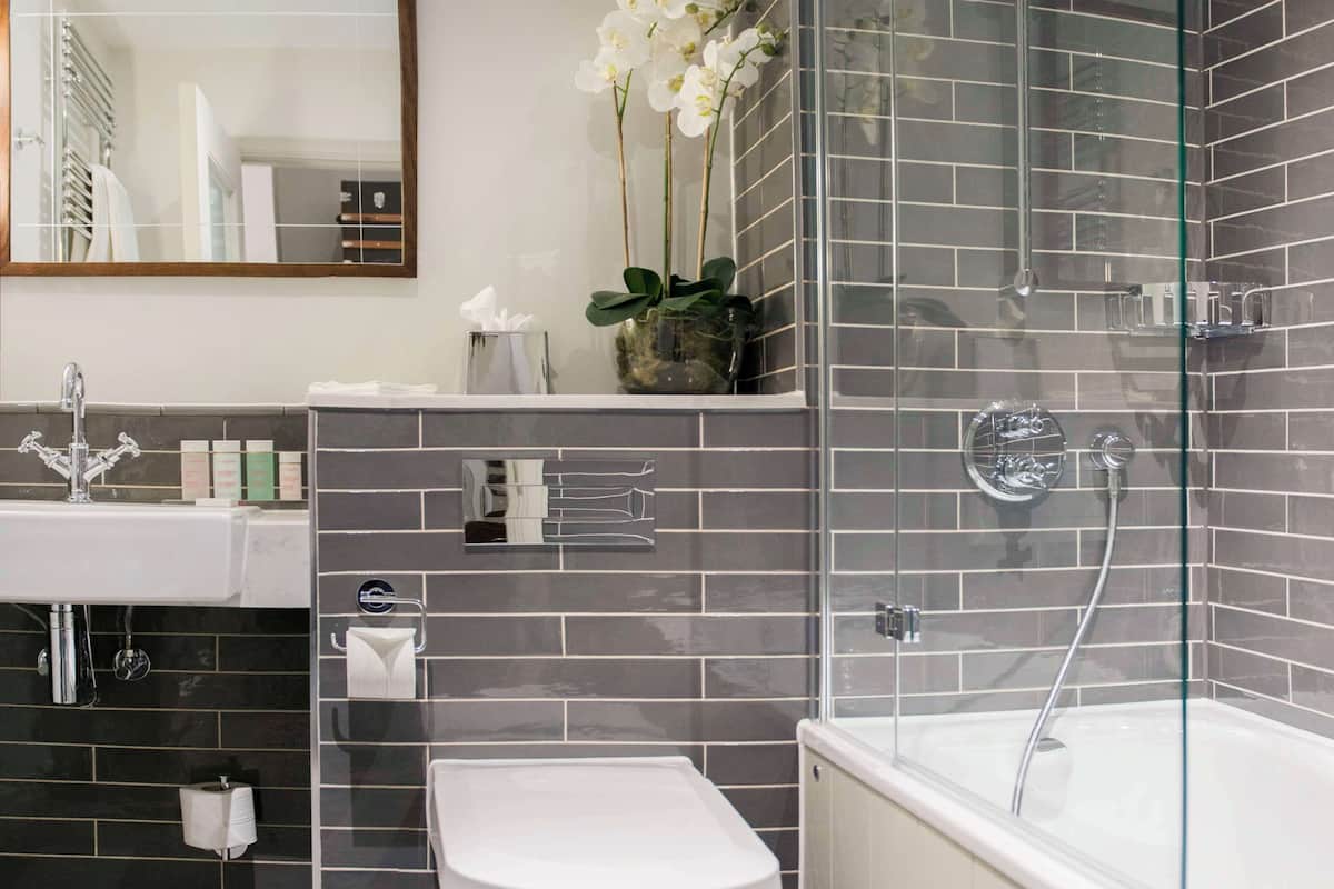 free toiletries, hair dryer, towels