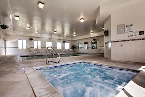 Indoor pool, sun loungers