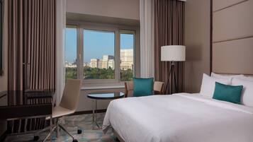 Hypo-allergenic bedding, down duvets, minibar, in-room safe