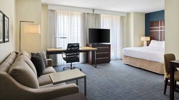 In-room safe, desk, laptop workspace, blackout drapes