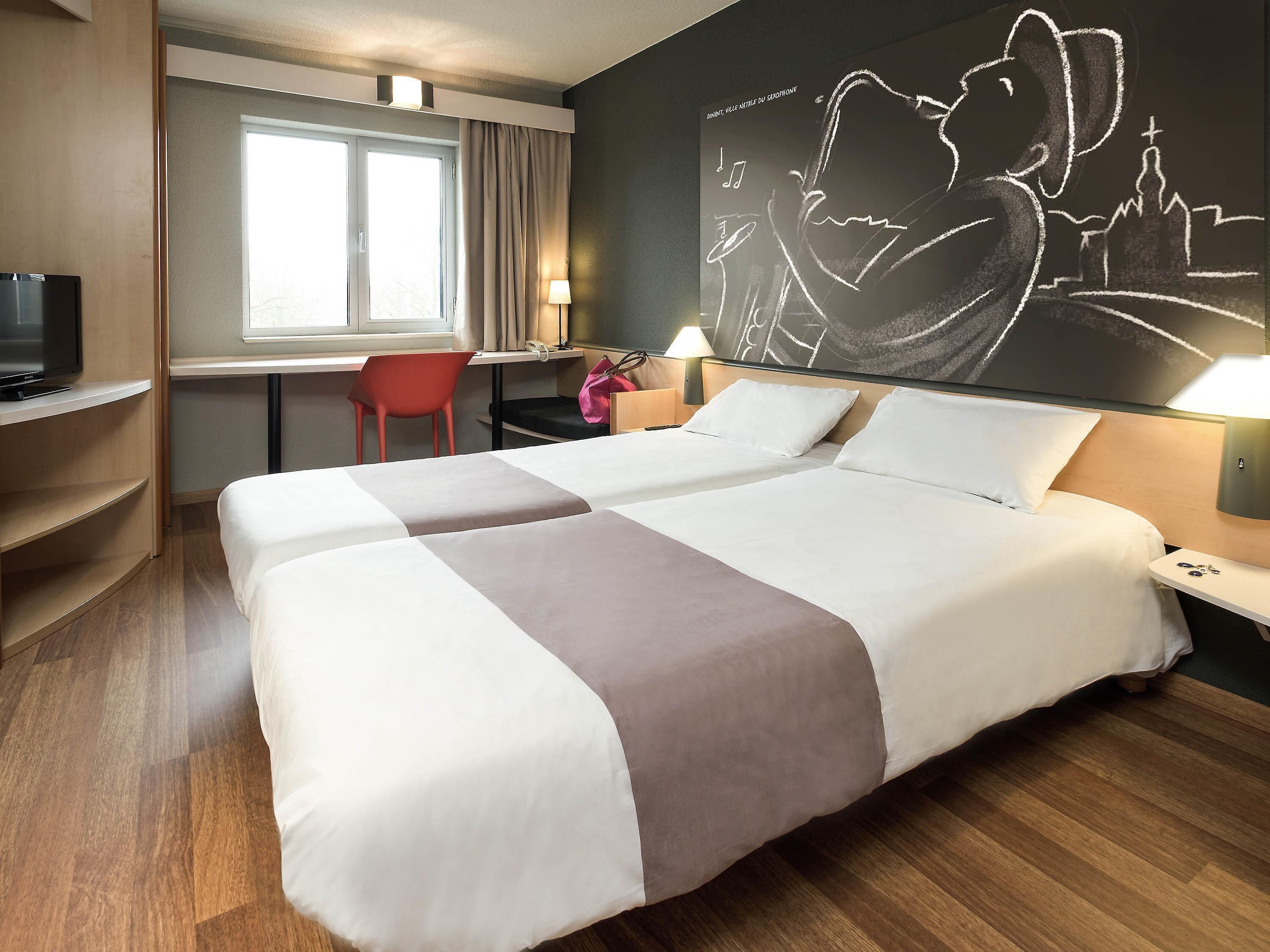 Hypo-allergenic bedding, desk, blackout curtains, soundproofing