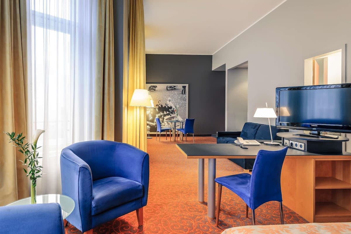 Superior-Apartment, 1 Doppelbett und Schlafsofa, Kochnische | 1 Schlafzimmer, hochwertige Bettwaren, Minibar, Zimmersafe