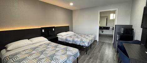 Standard Room, 2 Double Beds, Accessible, Non Smoking | Desk, soundproofing, free WiFi, bed sheets