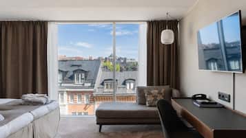 Chambre Deluxe, 1 très grand lit, non-fumeur | Bureau, espace de travail pour ordinateurs portables