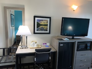 Room, 1 King Bed, Accessible, Non Smoking | Pillowtop beds, desk, blackout drapes, iron/ironing board