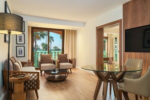 Suite, 1 Bedroom | Living room | 32-inch plasma TV with cable channels, TV