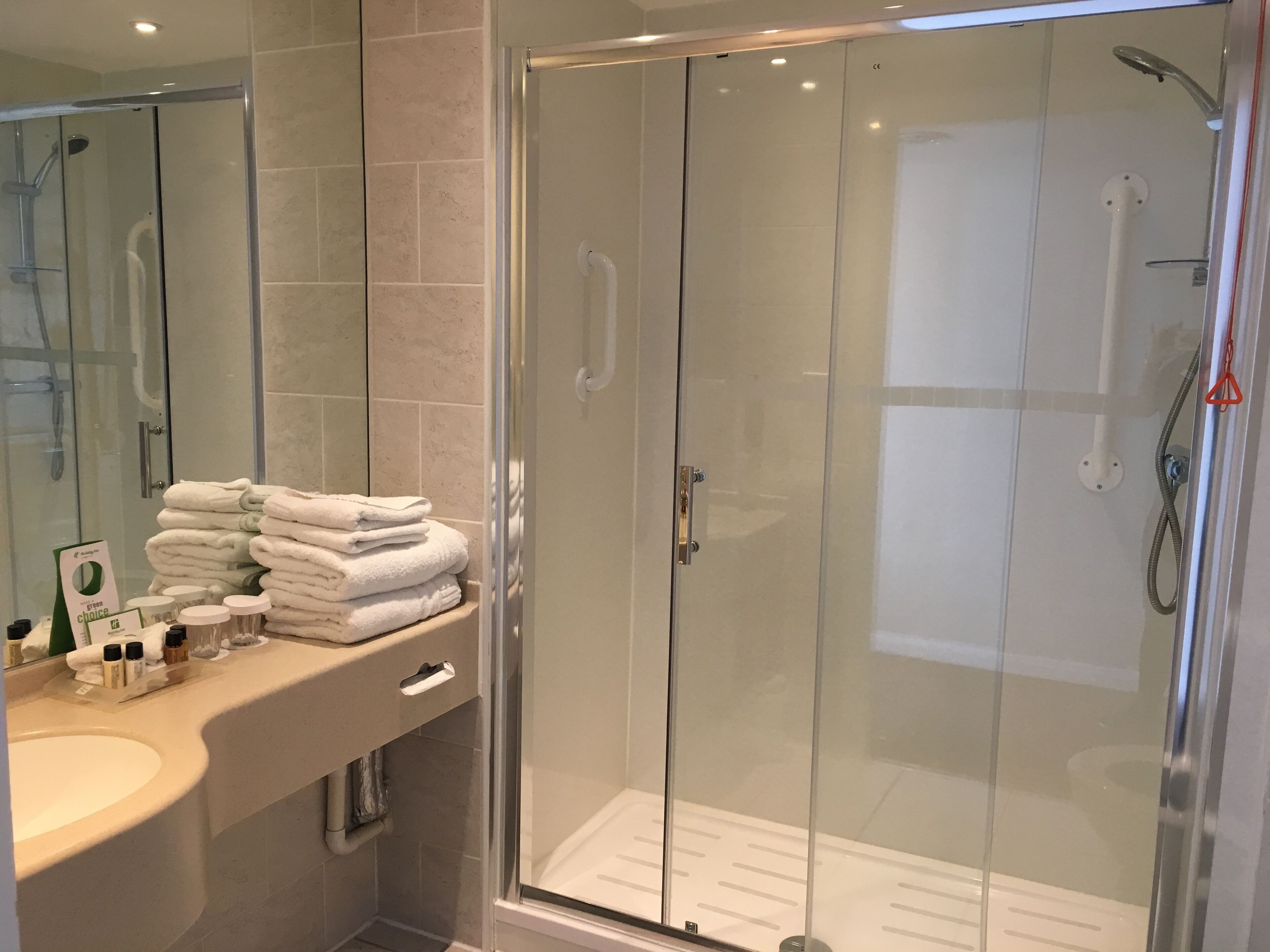 Free toiletries, hair dryer, towels