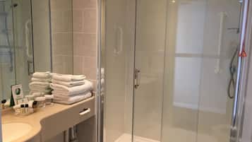 Free toiletries, hair dryer, towels