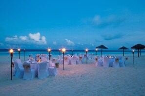 Outdoor banquet area