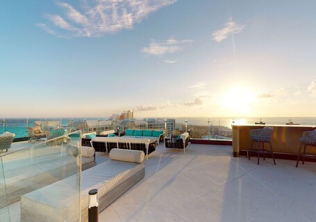 Outdoor banquet area