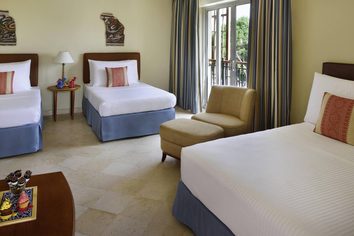 Family Room, 2 Double Beds | 1 bedroom, in-room safe, desk, laptop workspace