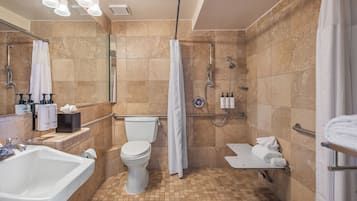 Kombinasi shower/bathtub dan perlengkapan mandi gratis