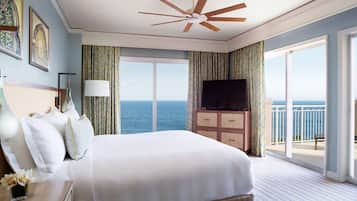 Premium bedding, down comforters, pillowtop beds, minibar
