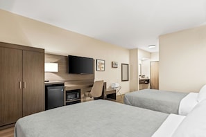 Pillow-top beds, desk, soundproofing, iron/ironing board