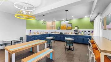 Free daily self-service breakfast