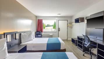 Standard Room, 2 Double Beds, Accessible, Non Smoking | Iron/ironing board, free WiFi, bed sheets