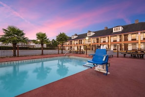 Seasonal outdoor pool, open 9:00 AM to 9:00 PM, pool loungers - Baymont by Wyndham Commerce GA Near Tanger Outlets Mall (Commerce)