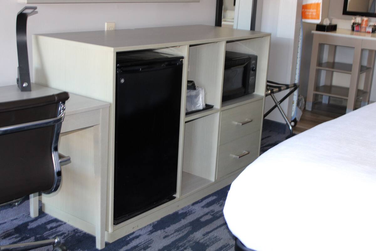 blackout curtains, iron/ironing board, free wifi, bed sheets