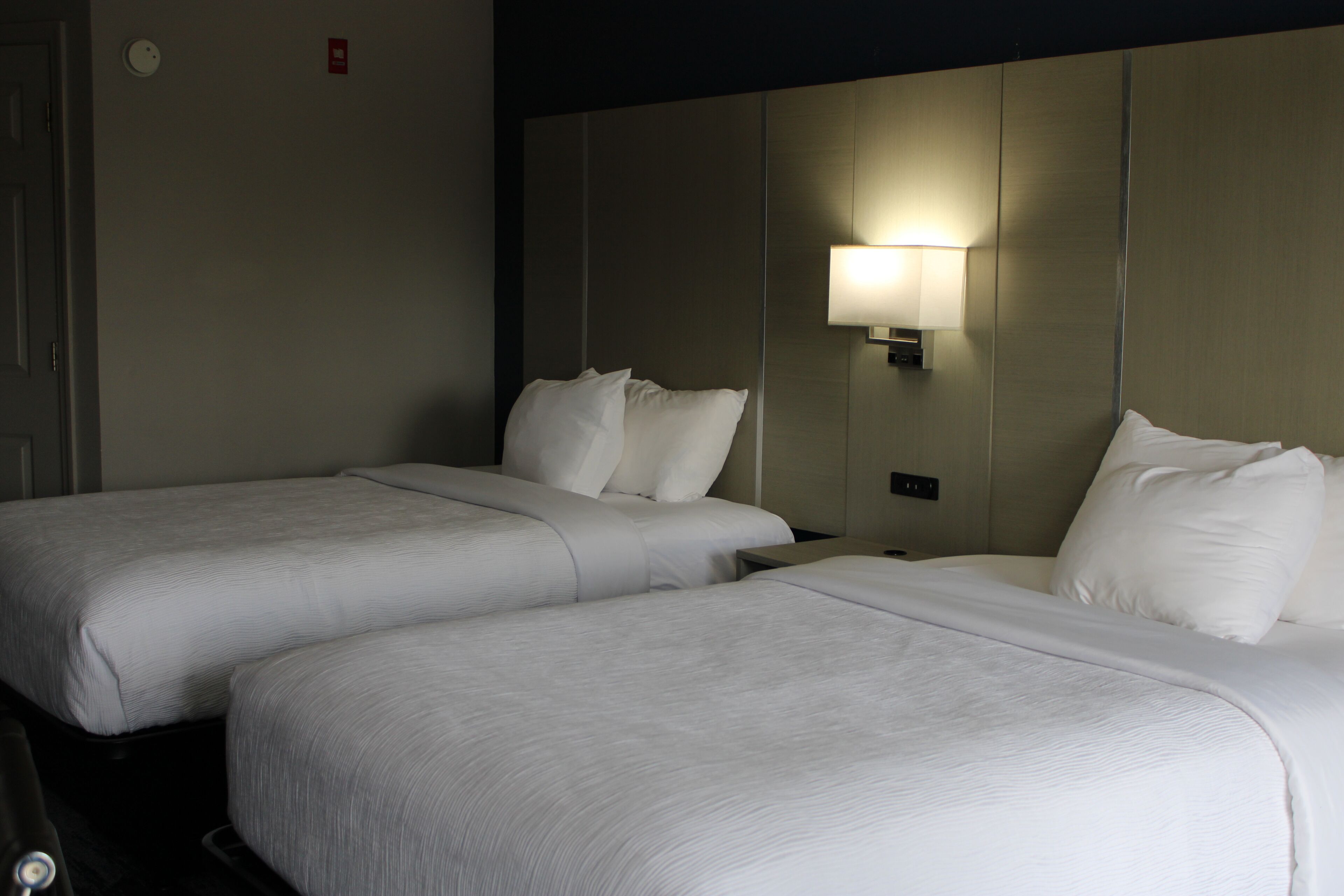 blackout curtains, iron/ironing board, free wifi, bed sheets