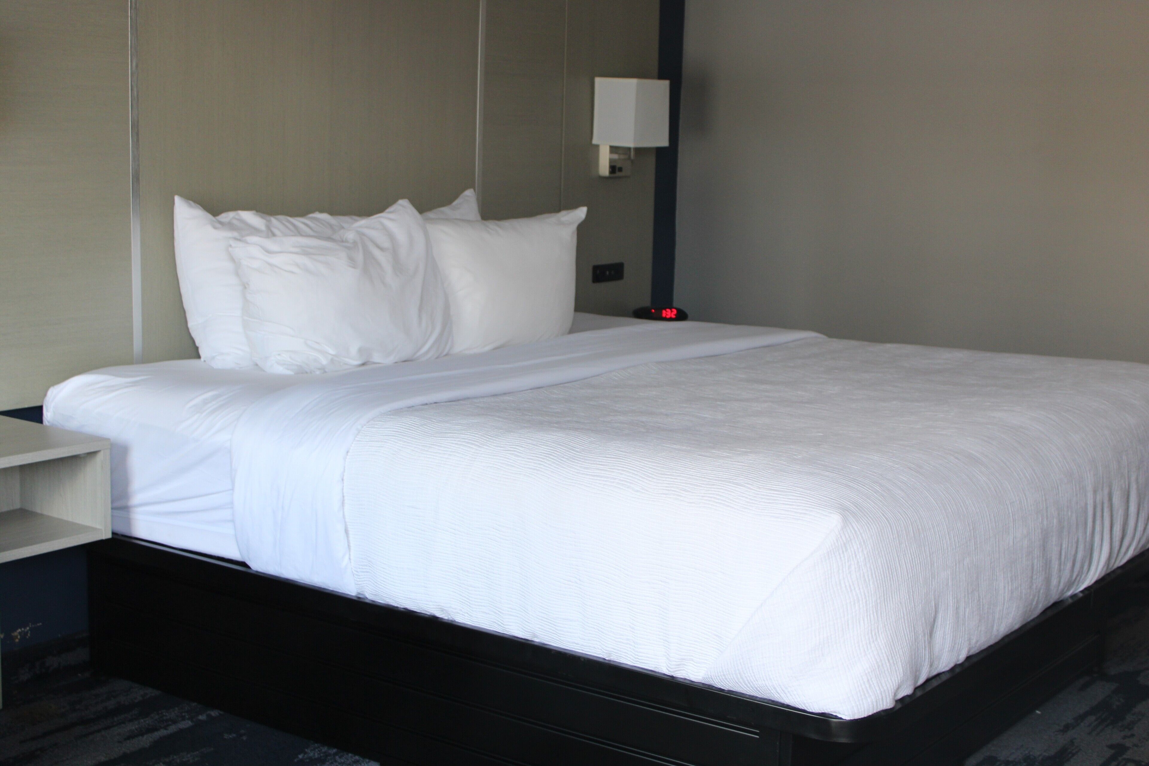 blackout curtains, iron/ironing board, free wifi, bed sheets