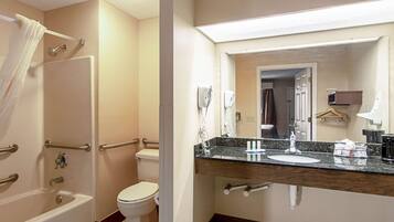 Room, 1 King Bed, Accessible, Smoking | Bathroom