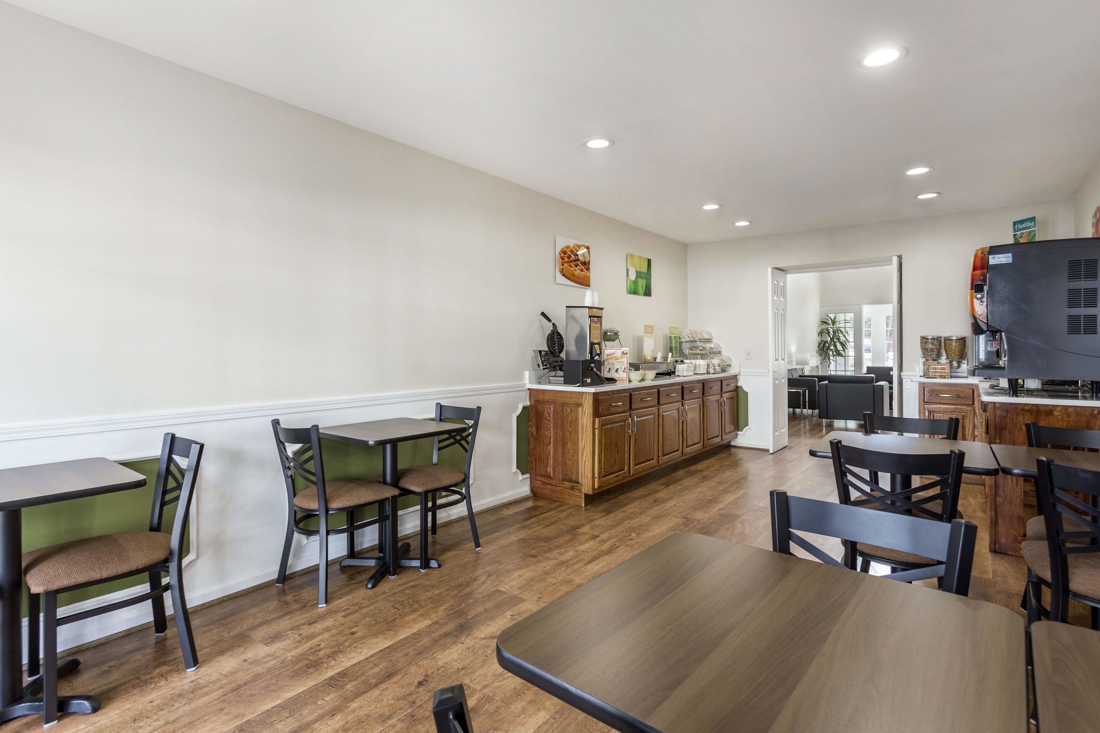 Free daily self-serve breakfast