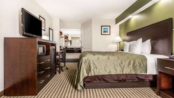 Pillowtop beds, desk, soundproofing, iron/ironing board