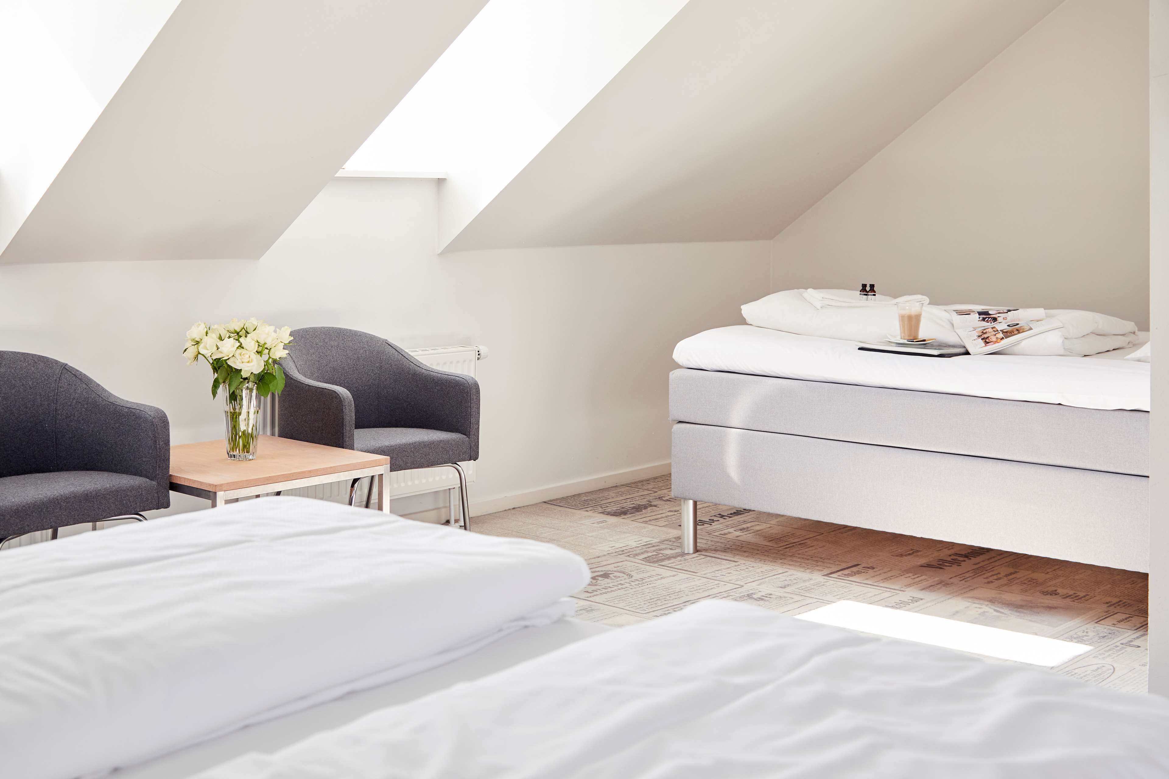 Hypo-allergenic bedding, individually decorated, desk, laptop workspace