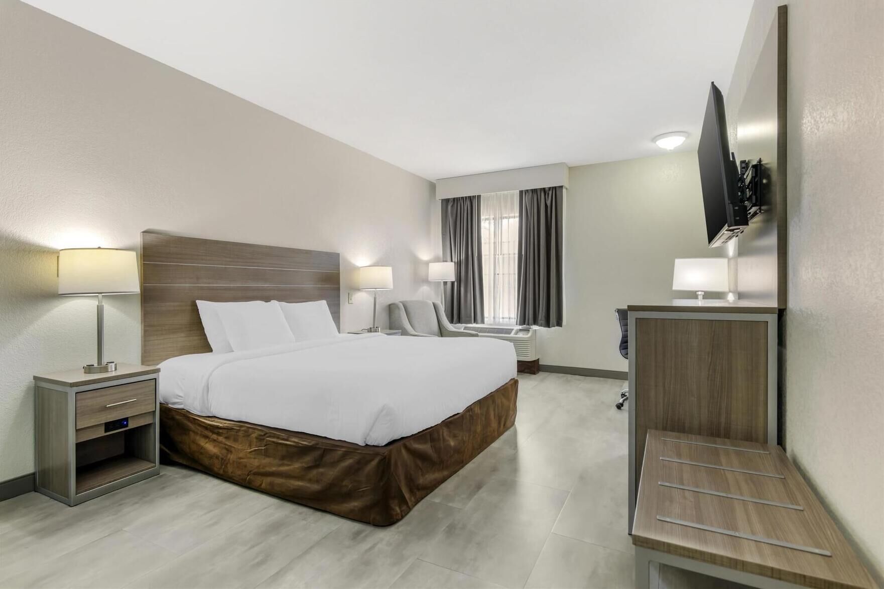 Pillow-top beds, desk, laptop workspace, iron/ironing board