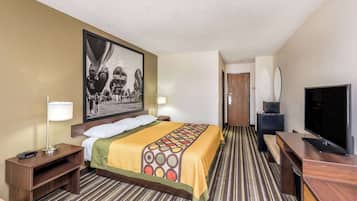 Room, 1 King Bed, Non Smoking | Desk, laptop workspace, iron/ironing board, free cribs/infant beds