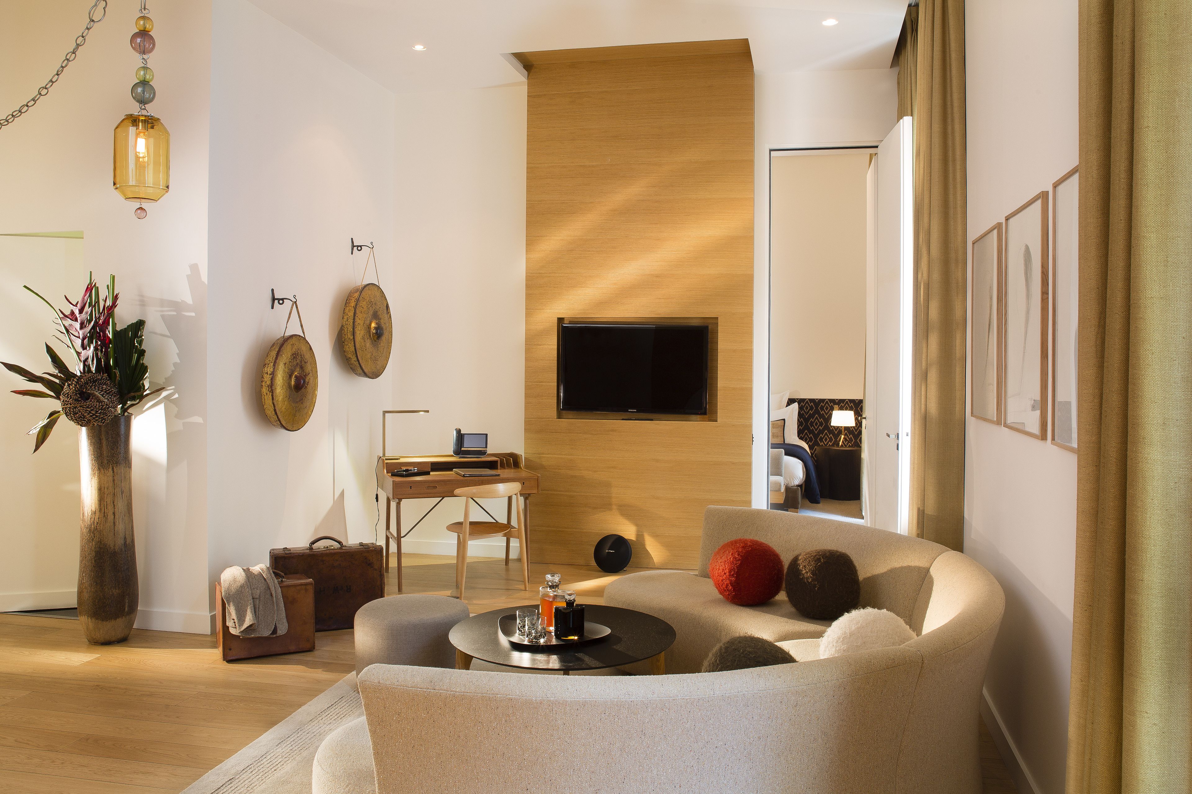 84-inch flat-screen tv with cable channels, tv