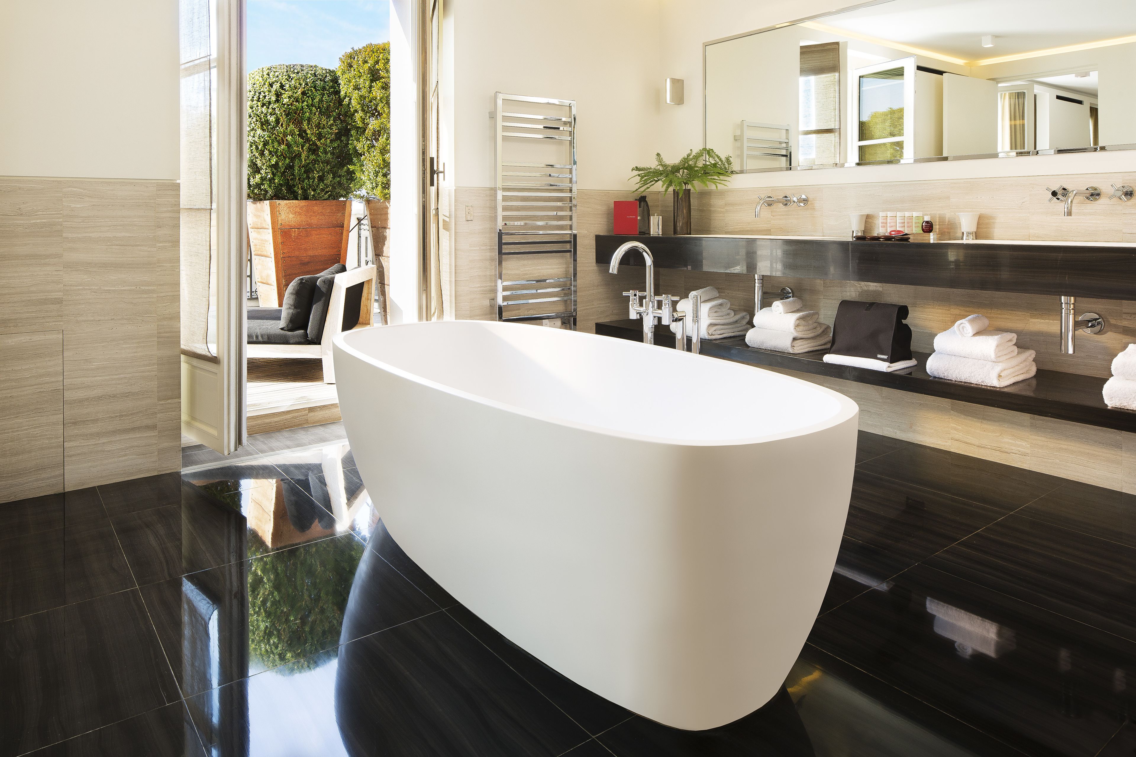 suite (marignan eiffel) | bathroom | shower, rainfall showerhead, designer toiletries, hair dryer