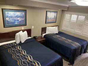 Standard Room, 2 Queen Beds | Down duvets, desk, soundproofing, iron/ironing board - Little Boy Blue Motel (Anaheim)