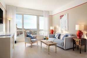 Suite, vistas al mar | Sábanas italianas Frette y ropa de cama de alta calidad