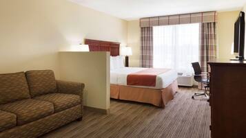 Studio Suite, 1 King Bed with Sofa bed, Non Smoking | Desk, laptop workspace, blackout drapes, iron/ironing board