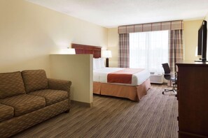1 bedroom, desk, laptop workspace, blackout drapes