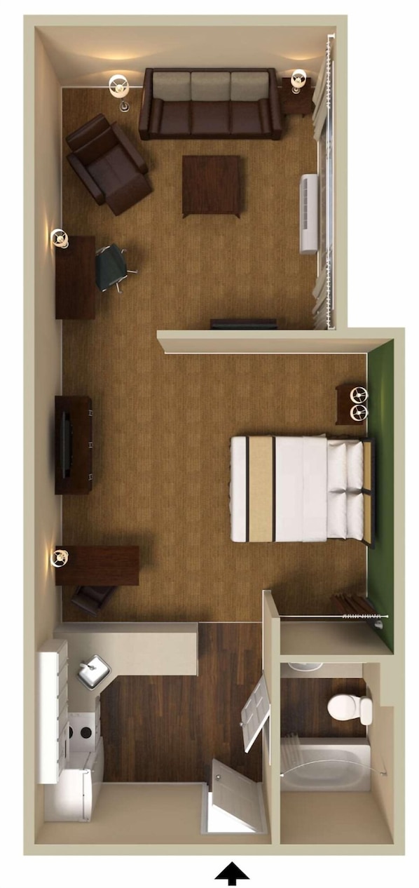 Desk, blackout drapes, iron/ironing board, free WiFi - Extended Stay America Suites Olympia Tumwater (Olympia)
