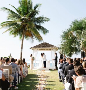 Outdoor wedding area