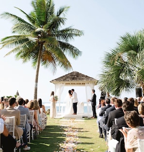 Outdoor wedding area