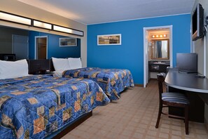 Room, 2 Queen Beds, Non Smoking | Premium bedding, desk, blackout drapes, iron/ironing board